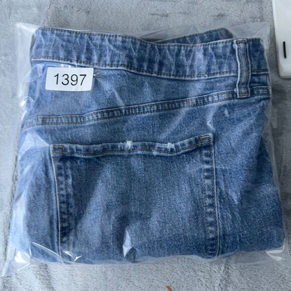 Old Navy OG Cut Off Shorts Secret Smooth Pockets High Rise Women's Blue Size 18 - Picture 8 of 8